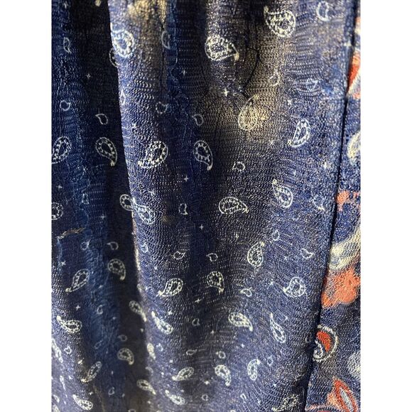 Sunset & Sixth Sheer Crop Top See Through Sleeveless Large‎ Paisley Multi - Picture 5 of 6